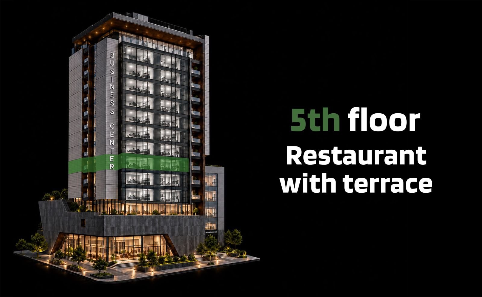 5th floor Restaurant with terrace